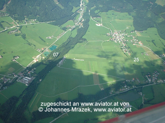 Luftaufnahme Flugplatz Lanzen Turnau logl:
