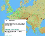 Aktuelle METARS fr Europa von Orbifly basierend auf Daten  ber NOAA
